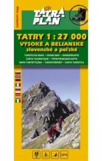 TATRY 1:27 000 VYSOKÉ A BELIANSKE,SLOVENSSKÉ A POLSKÉ
