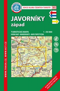 KČT 95 JAVORNÍKY ZÁPAD 1:50 000