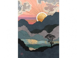 PŘÁNÍ K016 MOUNTAIN SUNSET