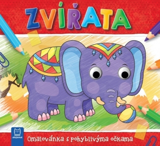 ZVÍŘATA - OMALOVÁNKA S POHYBLIVÝMA OČKAM