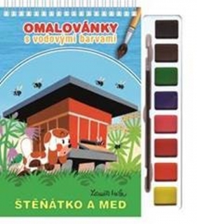 ŠTĚŇÁTKO A MED - OMALOVÁNKY S VODOVÝMI B