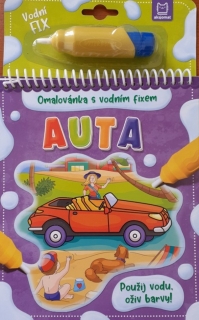 AUTA - OMALOVÁNKA S VODNÍM FIXEM