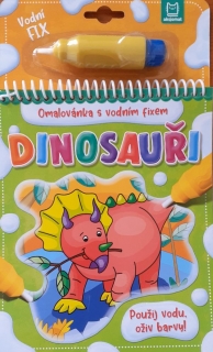 DINOSAUŘI - OMALOVÁNKA S VODNÍM FIXEM