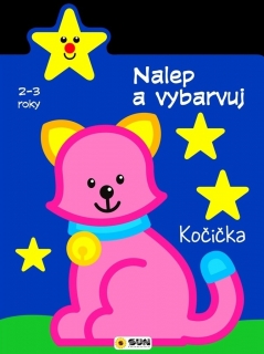 KOČIČKA 2-3 ROKY: NALEP A VYBARVUJ