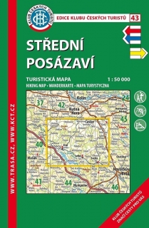 KČT  43 STŘEDNÍ POSÁZAVÍ 1:50 000