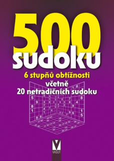 500 SUDOKU - 6 STUPŇŮ OBTÍŽNOSTÍ (FIALOV
