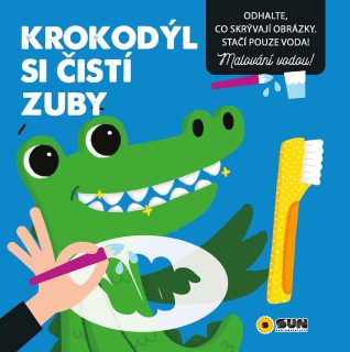 KROKODÝL SI ČISTÍ ZUBY - MALOVÁNÍ VODOU